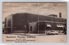 Osawatomie KS-Kansas, Osawatomie Municipal Auditorium, Vintage Postcard picture