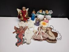 Lot of 12 Various Vintage Angel Ornaments Made of Various Materials picture