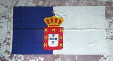 Rare antique 19th/20th century linen portuguese monarchy flag. Collectible picture