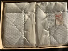 VINTAGE Storktex White Quilted Lace & Satin 36x50