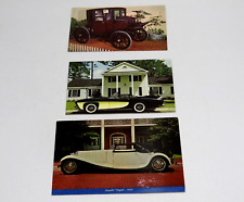 VTG Early American & Henry Ford Museum Bugatti Brougham Gaylord Cars Postcards picture