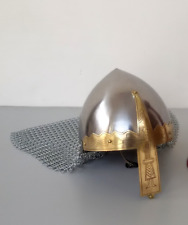 Birka Helmet - Nasal Helmet with Chainmail - Viking Metal Helmet for Costume picture