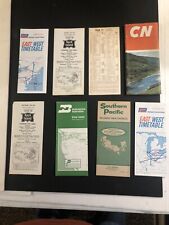 Lot of 8 Vintage Railroad Timetables From the Sixties and Seventies VG - Ex Cond picture