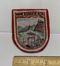 Die Loreley Germany Rock Cliff St. Goar Souvenir Woven Red Felt Patch badge picture