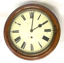 Antique Walnut Wall School Railway Clock : W & H Winterhalder & Hofmeier picture