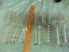 lot of 19 Vintage long chandelier lamp crystals picture