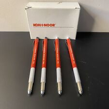 Lot Of 4 Vintage KOH-I-NOOR  RED Technigraph 5611/c Mechanical Lead Pencil picture