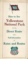 1914 Wabash Union Pacific Railroad Brochure YELLOWSTONE NATIONAL PARK Lg Map VG picture