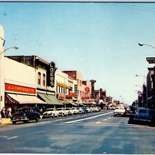 c1950s Modesto, CA Downtown Main St Chrome Photo Postcard Stores San Joaquin A89 picture