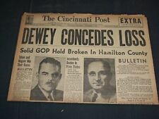 1948 NOVEMBER 3 THE CINCINNATI POST NEWSPAPER - DEWEY CONCEDES DEFEAT - NP 3520 picture