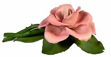 Vintage - Porcelain - Capodimonte Italy - Pink Rose - Blossom on Stem picture