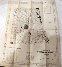 1971 Chambers County AL Roadway & Township Map picture