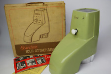 Vintage 70's Osterizer Icer Attachment Model #435 Avocado Green in Box picture