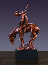 Treasure of Nature End of Trail - Native American Indian Statue Bronze Plated picture