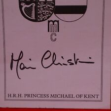 *RARE* ROYALTY SIGNED Princess Michael of Kent (born Baroness Marie-Christine picture