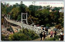 Maine ME - Fort Bridge at Rumford Falls - Vintage Postcard - Posted picture
