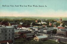 Postcard Spencer, Iowa: Aerial View of Town Looking Southwest from Water Works picture