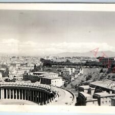 c1940s Rome Italy Piazza San Pietro Bernini Arcade Snapshot Basilica Vatican C52 picture