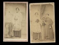 2 1860s CDV Photo Wisconsin Two Priests picture