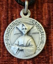 St. Catherine LaBouree Vintage & New Sterling Medal France Miraculous Medal picture