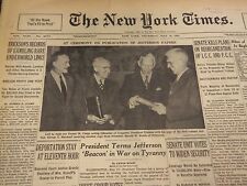 1950 MAY 18 NEW YORK TIMES - PUBLICATION CEREMONY FOR JEFFERSON PAPERS - NT 4645 picture