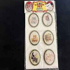 Vintage 80’s IMPERIAL Puffy Cameo Pet Sticker Sheet Rare & HTF picture
