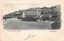 View From the Beach, Folkestone, England, Very Early Postcard, Used in 1902 picture