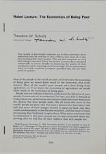 “Nobel Prize In Economics” Theodore W. Schultz Signed Speech JG Autographs COA picture