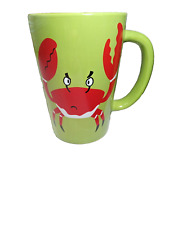 Lazy One I'M CRABBY IN THE MORNING Green Red Mug Cup 14oz. 2009 picture
