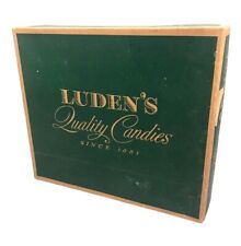 Vintage Luden's Quality Candies Empty Cardboard Paper Candy Chocolates Box Green picture