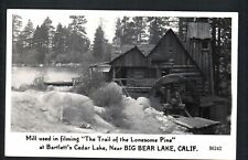Near BIG BEAR, CA * THE MILL at BARTLETT'S CEDAR LAKE *  UNPOSTED FRASHERS  RPPC picture