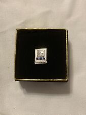General Motors GM Inland Fisher Guide  Tie Tack Lapel Pin With Blue Stones picture
