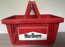 Vtg Philip Morris Marlboro Red Plastic Shopping Basket 17x11x9 - Great Lg Items picture