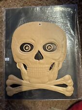 Scarce Vintage Diecut Halloween Skull Cardboard Decoration 9