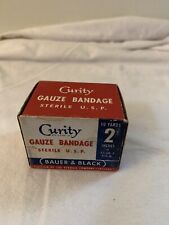 CURITY GAUZE BANDAGE 10 yards by 2 inches Original Box Unopened Vintage picture