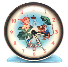 RARE Vintage 1950s Westclox Child's Clock Pixie Fairy Tale BEAUTIFUL *READ* picture