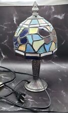 Vintage 1990's Tiffany Style Leaded Stained Glass Lamp picture