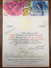 The 1970 Chateau Mouton Rothschild (Specimen) - Label By: Macr Chagall picture