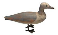 Vintage Wood Carved Seagull Shorebird Metal Brass Legs Decoy Folk Art picture