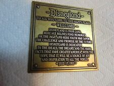 Disney Parks Disneyland Welcome BRASS Dedication Plaque & Limited Edition 1955 picture