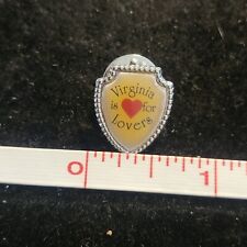 Virginia is for Lovers Shield shape Travel Souvenir Badge Lapel Pin silver tone picture