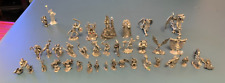 Lot of 38 Pewter Magical Mystical Figures Dragons - Wizards - Fantasy - 1980s picture