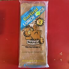 Vintage 1978 Garfield Brown Paper Lunch Bags Carrousel 25 Bags picture