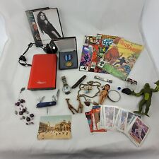 Junk Drawer lot Vintage Modern Knife Sea Marble, Toys Trading Cards Electonics picture