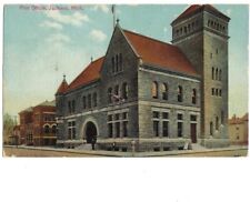 Postcard - Post Office - Jackson Michigan MI - c1910 picture