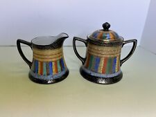 Vintage Japan Thousand Faces  Covered Sugar and Creamer Set Tea Dining China Pic picture