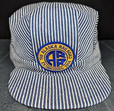 Vintage Alaska Railroad Engineer Hat Snapback OS Cap ARR Retro Made In USA  picture