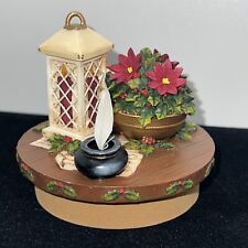 New Our America Yankee Candle Topper with Christmas Lantern,  Poinsettia, Holly picture