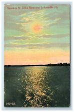 Postcard Sunset on St John's River near Jacksonville Florida Posted 1913 picture