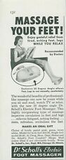 1957 Dr Scholls Electric Foot Massager Woman Reading Relax Vtg Print Ad SP21 picture